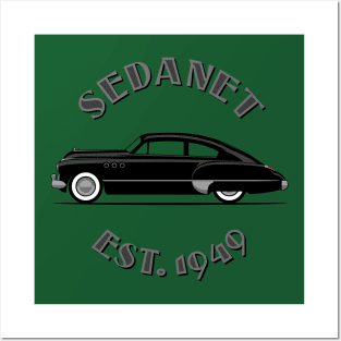 1949 Buick Super Sedanet back print Posters and Art